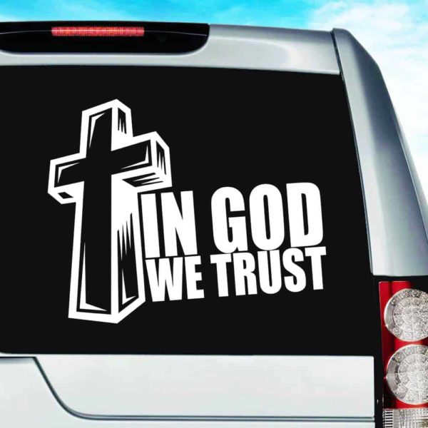 N God We Trust Decal Car, Wndow Wll Stck To Most Smooth Surfaces