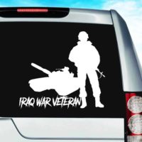 Iraq War Veteran Soldier Tank Vinyl Car Window Decal Sticker