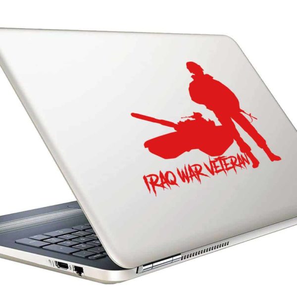 Iraq War Veteran Soldier Tank Vinyl Laptop Macbook Decal Sticker