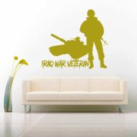 Iraq War Veteran Soldier Tank Vinyl Wall Decal Sticker