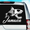 Jamaica Fish Skeleton Vinyl Car Window Decal Sticker