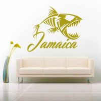 Jamaica Fish Skeleton Vinyl Wall Decal Sticker