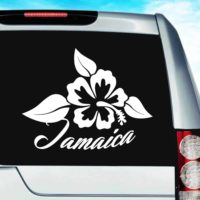 Jamaica Hibiscus Flower Vinyl Car Window Decal Sticker
