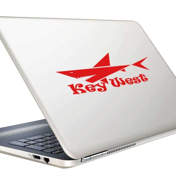 Key West Shark Vinyl Laptop Macbook Decal Sticker