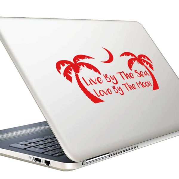 Live By The Sea Love By The Moon Vinyl Laptop Macbook Decal Sticker