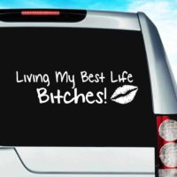 Living My Best Life Bitches Vinyl Car Window Decal Sticker