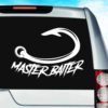 Master Baiter Fishing Hook Vinyl Car Window Decal Sticker