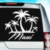 Maui Hawaii Palm Tree Island Vinyl Car Window Decal Sticker