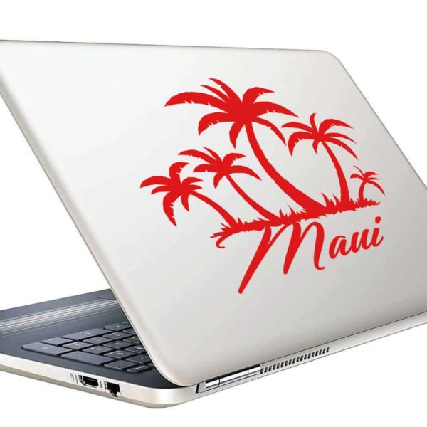 Maui Hawaii Palm Tree Island Vinyl Laptop Macbook Decal Sticker