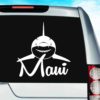 Maui Shark Front View Vinyl Car Window Decal Sticker