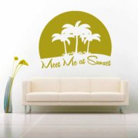 Meet Me At Sunset Vinyl Wall Decal Sticker