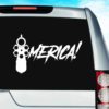 Merica Gun Pistol Vinyl Car Window Decal Sticker