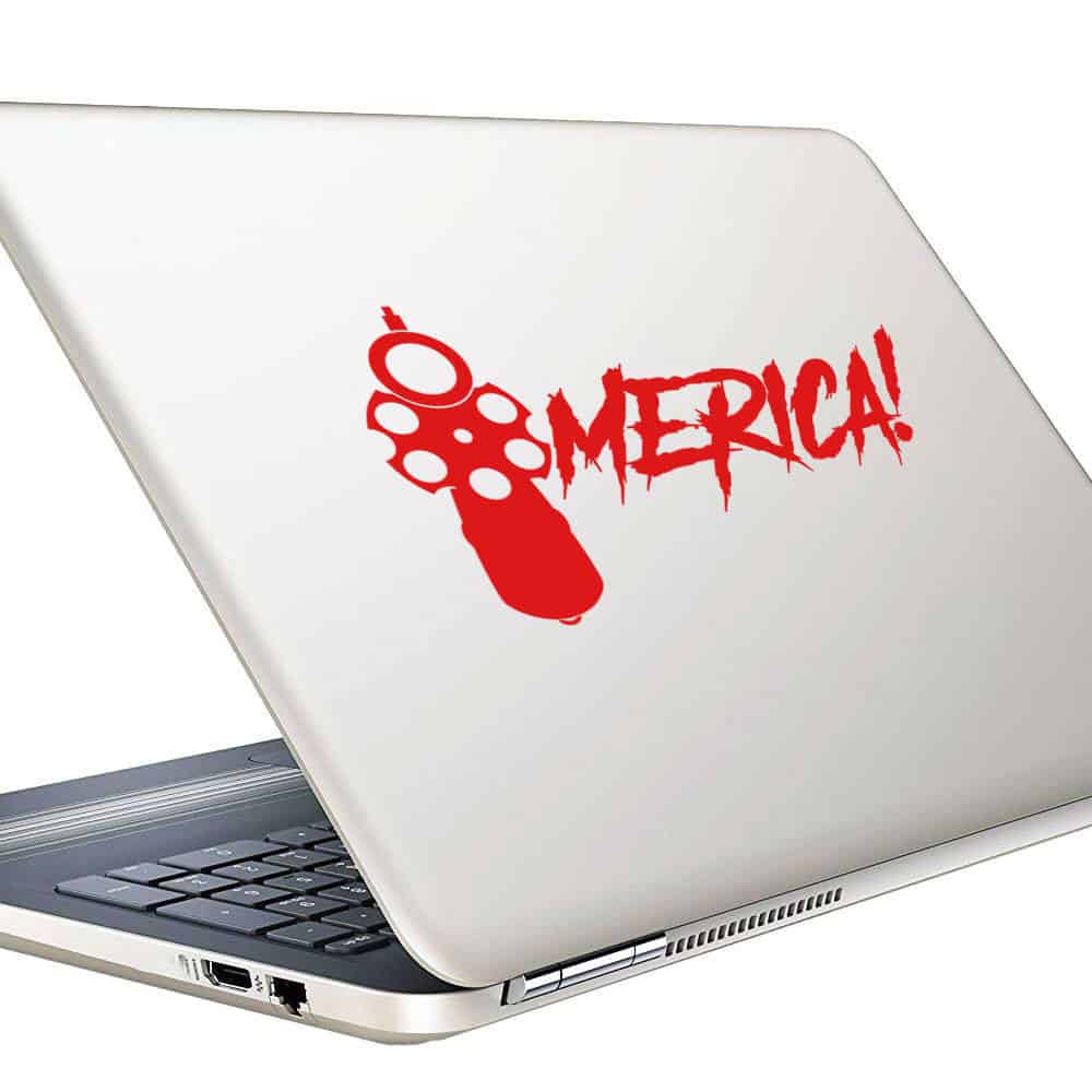 Merica Gun Pistol Vinyl Laptop Macbook Decal Sticker Merica Gun Pistol Vinyl Laptop Macbook Decal Sticker