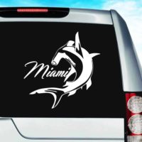 Miami Florida Hammerhead Shark Vinyl Car Window Decal Sticker