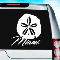 Miami Florida Sand Dollar Vinyl Car Window Decal Sticker