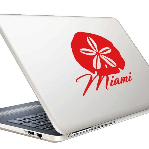 Miami Florida Sand Dollar Vinyl Laptop Macbook Decal Sticker