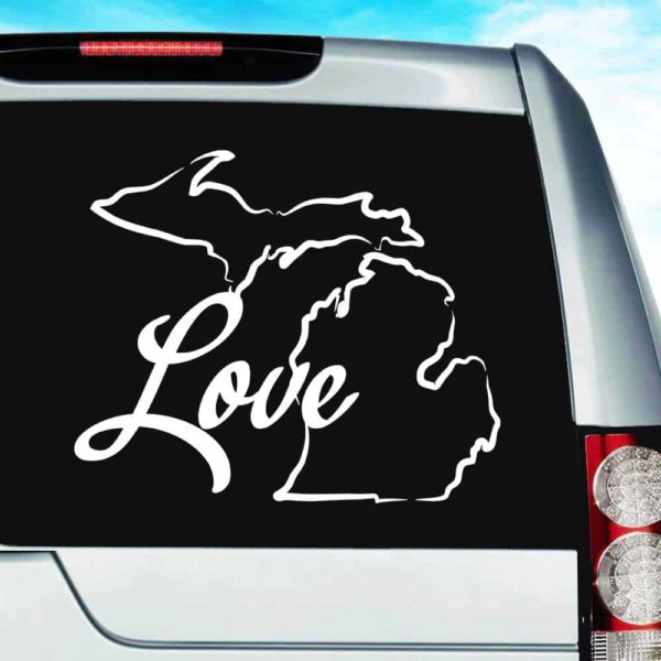 Michigan Love Vinyl Car Window Decal Sticker