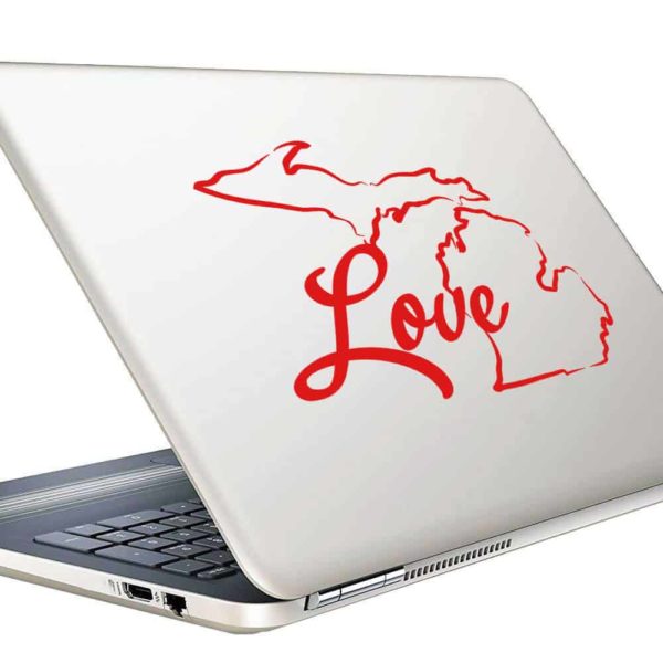 Michigan Love Vinyl Laptop Macbook Decal Sticker