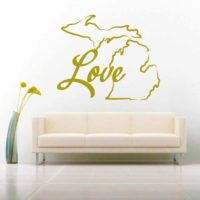 Michigan Love Vinyl Wall Decal Sticker