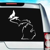 Michigan Wolf Vinyl Car Window Decal Sticker