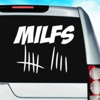 Milfs Tally Marks Vinyl Car Window Decal Sticker