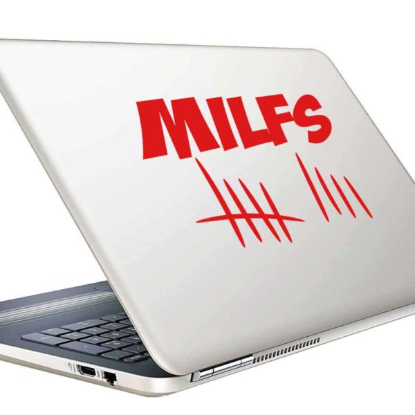 Milfs Tally Marks Vinyl Laptop Macbook Decal Sticker
