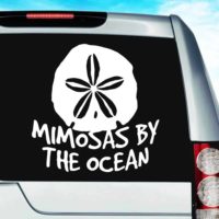 Mimosas By The Ocean Sand Dollar Vinyl Car Window Decal Sticker