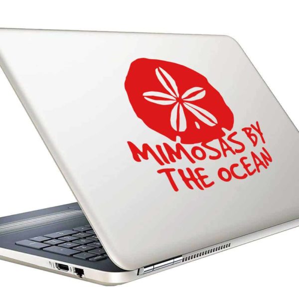 Mimosas By The Ocean Sand Dollar Vinyl Laptop Macbook Decal Sticker
