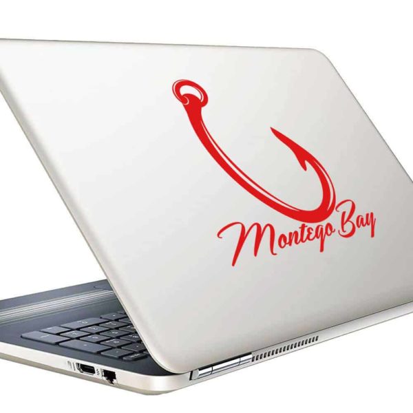 Montego Bay Fishing Hook Vinyl Laptop Macbook Decal Sticker