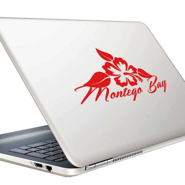Montego Bay Hibiscus Flower Vinyl Laptop Macbook Decal Sticker
