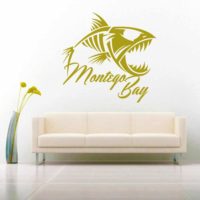Montego Bay Jamaica Fish Skeleton Vinyl Wall Decal Sticker