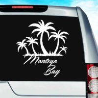 Montego Bay Jamaica Palm Tree Island Vinyl Car Window Decal Sticker