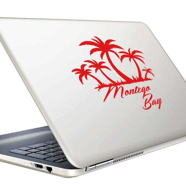 Montego Bay Jamaica Palm Tree Island Vinyl Laptop Macbook Decal Sticker