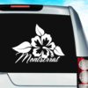 Montserrat Hibiscus Flower Vinyl Car Window Decal Sticker