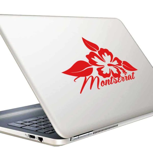 Montserrat Hibiscus Flower Vinyl Laptop Macbook Decal Sticker