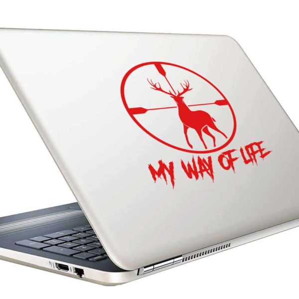 My Way Of Life Deer Hunting Scope Vinyl Laptop Macbook Decal Sticker
