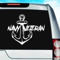 Navy Veteran Anchor1 Vinyl Car Window Decal Sticker