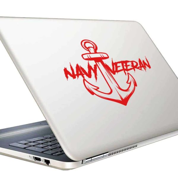 Navy Veteran Anchor1 Vinyl Laptop Macbook Decal Sticker