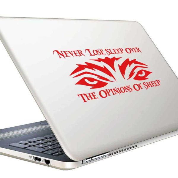Never Lose Sleep Over The Opinions Of Sheep Wolf Eyes Vinyl Laptop Macbook Decal Sticker