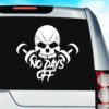 No Days Off Skull Dumbbells Vinyl Car Window Decal Sticker