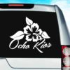 Ocho Rios Jamaica Hibiscus Flower Vinyl Car Window Decal Sticker