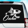 Ohau Hawaii Fish Skeleton Vinyl Car Window Decal Sticker