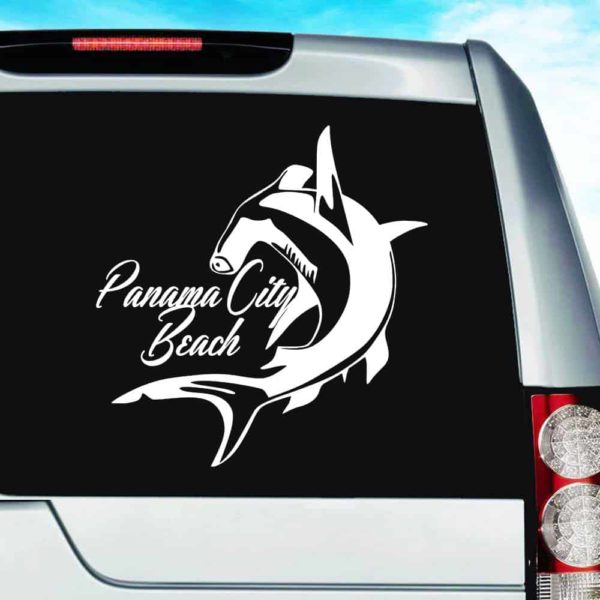Panama City Beach Florida Hammerhead Shark Vinyl Car Window Decal Sticker