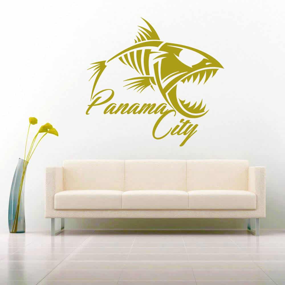 Panama City Florida Fish Skeleton Vinyl Wall Decal Sticker Panama City Florida Fish Skeleton Vinyl Wall Decal Sticker