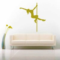 Pole Dancer Stripper Vinyl Wall Decal Sticker