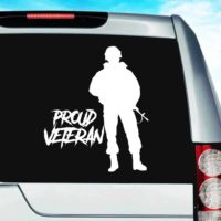 Proud Soldier Veteran Vinyl Car Window Decal Sticker