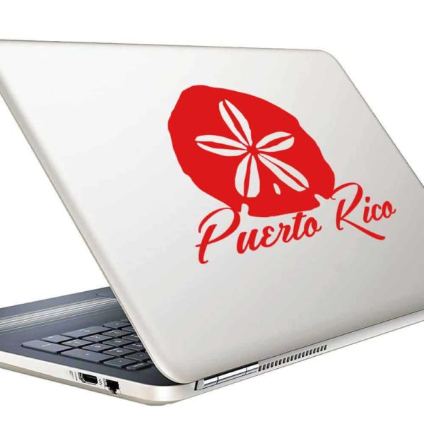 Puerto Rico Sand Dollar Vinyl Laptop Macbook Decal Sticker