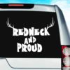 Redneck And Pround Antlers Vinyl Car Window Decal Sticker