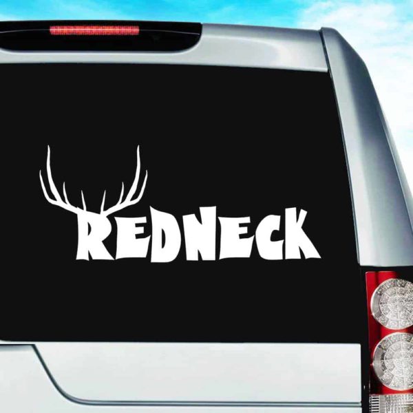 Redneck Antlers Vinyl Car Window Decal Sticker