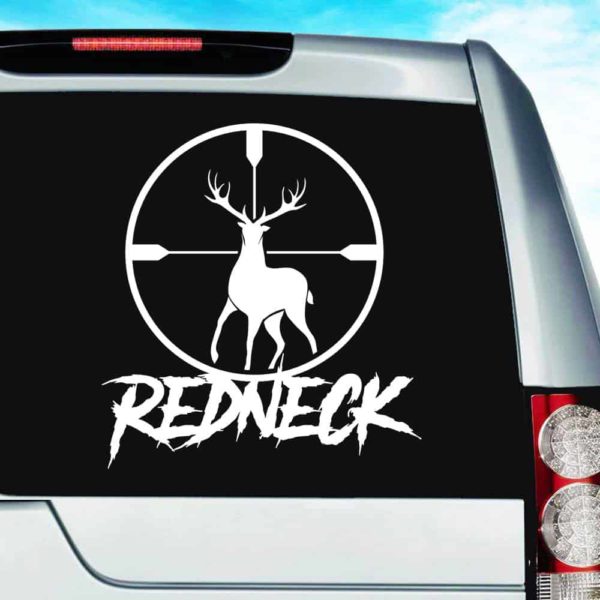 Redneck Deer Hunting Scope Vinyl Car Window Decal Sticker
